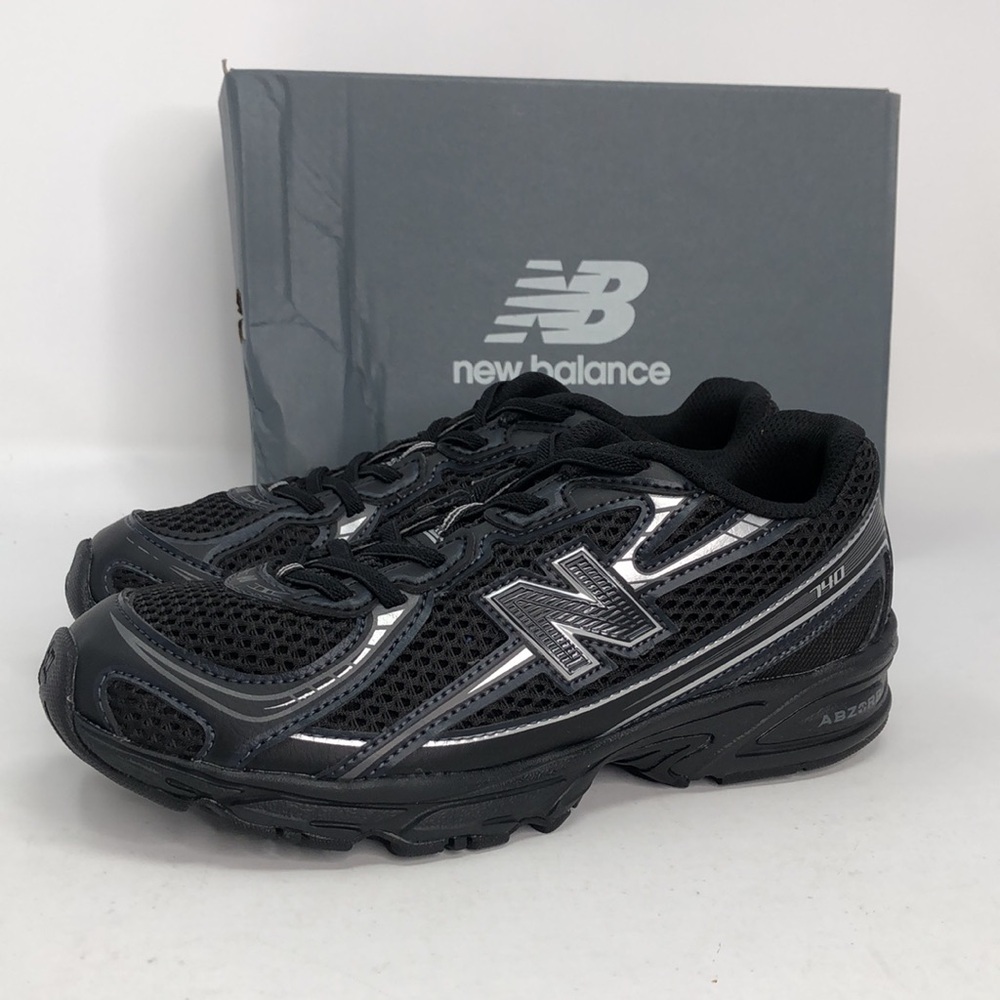 New Balance Big Kids 740 Bungee Lace PZ740BM Black Grey Casual Shoes - Size 3 - Picture 1 of 16
